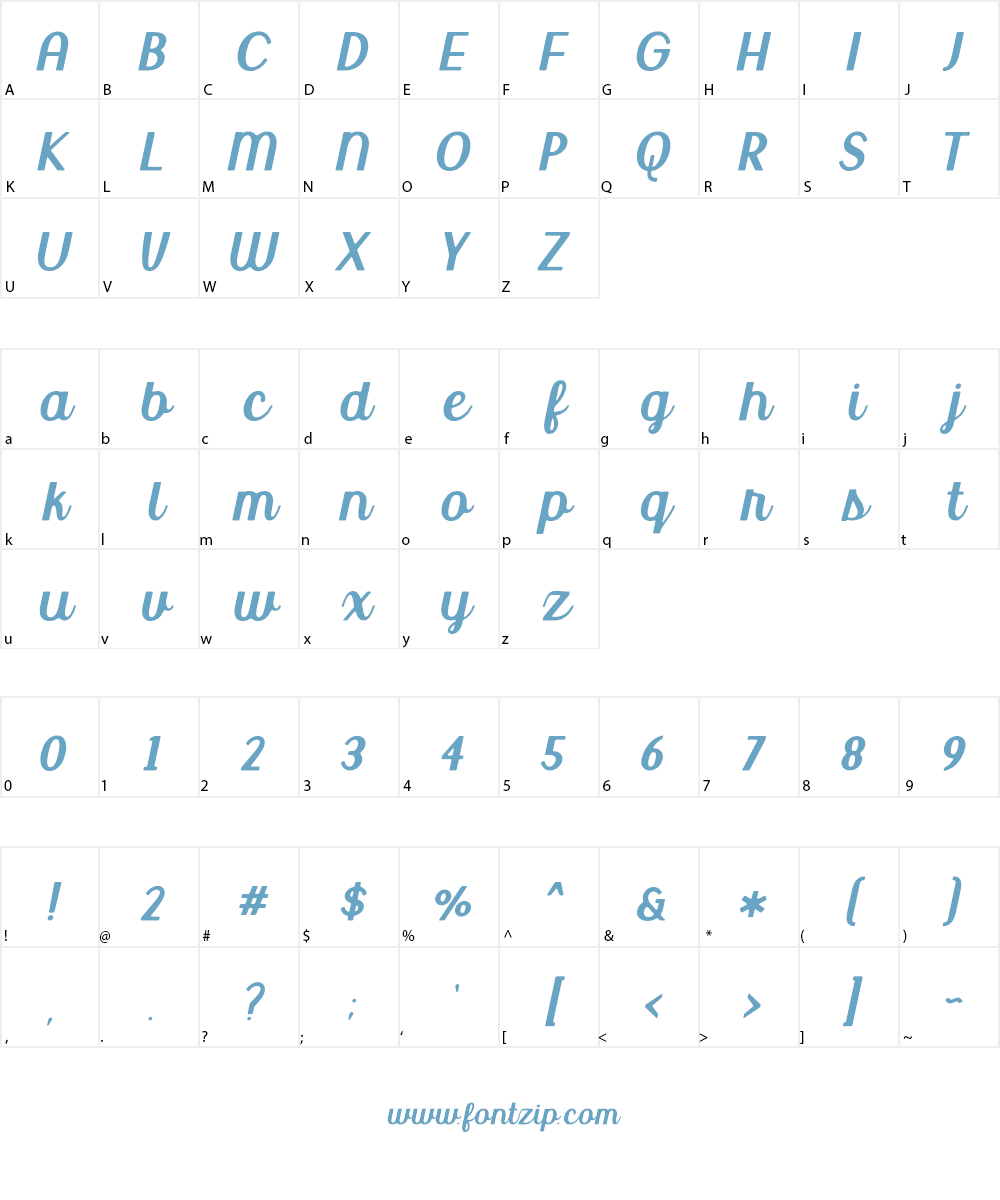 Uptown Market Font Character